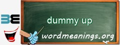 WordMeaning blackboard for dummy up